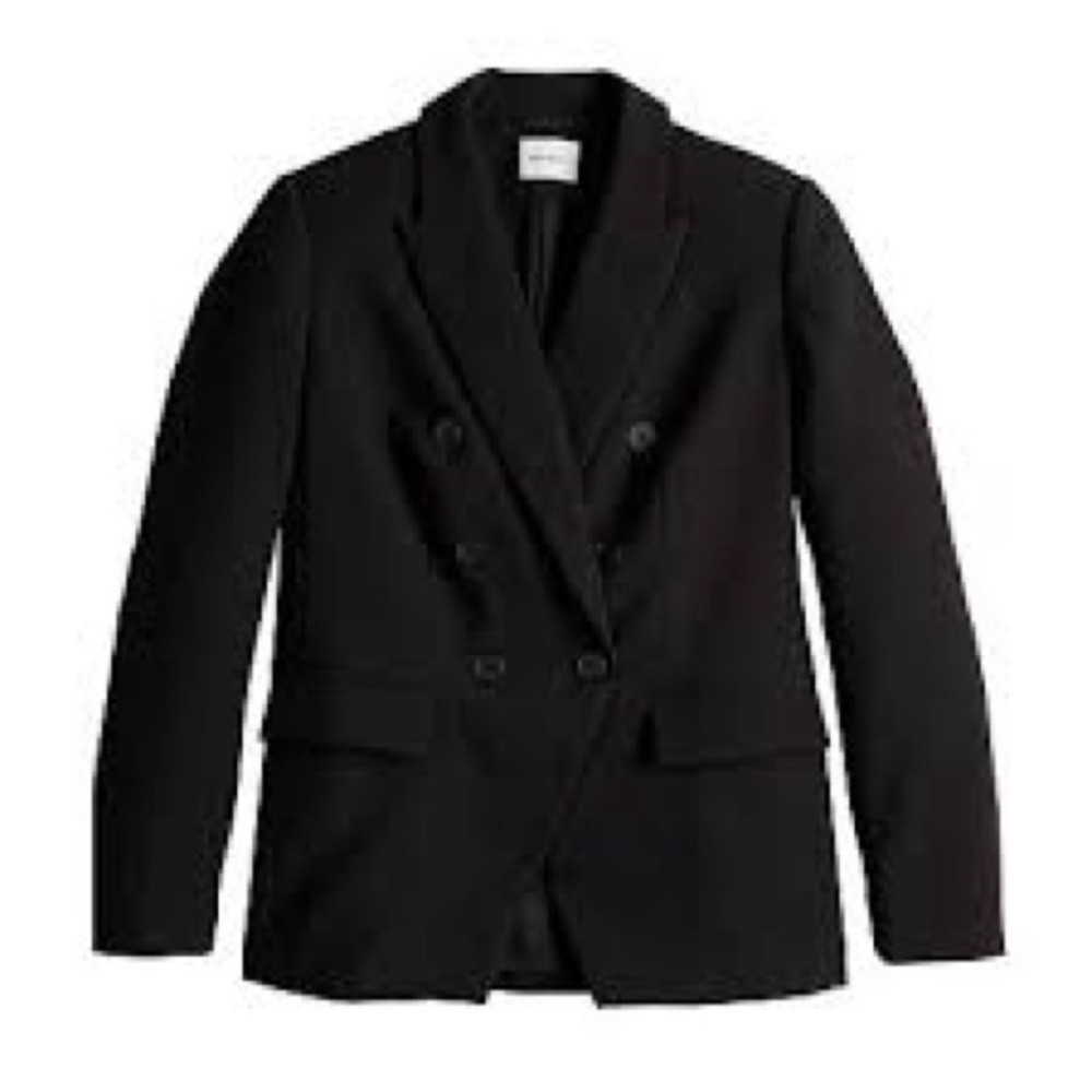 Nine West Double-Breasted Black Blazer Sz S